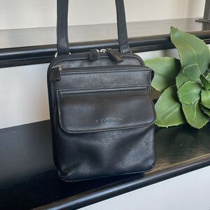 Fossil Black Leather Crossbody Bag
